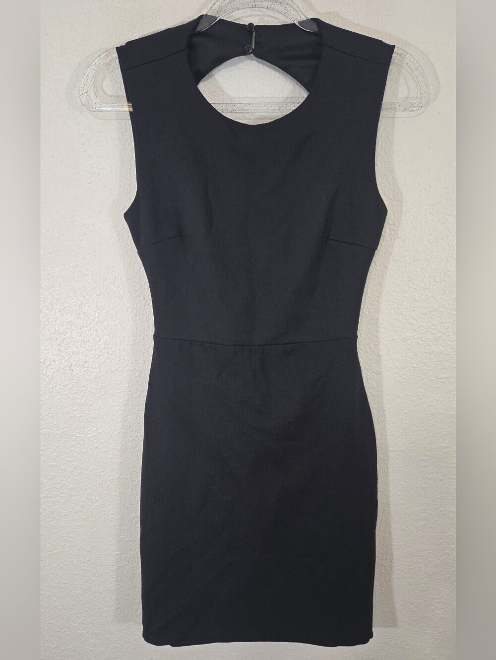 Lulu's Black Backless Sheath Dress Lined Black Tie Formal Elegant Evening, M